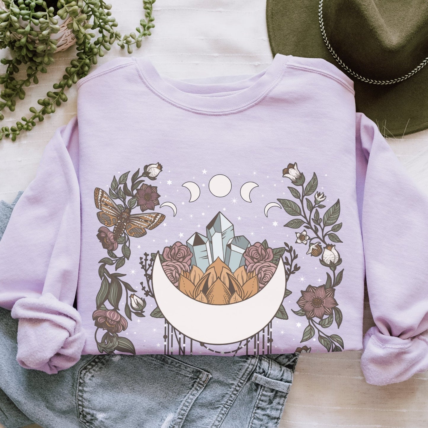Boho Moon Comfort Colors Sweatshirt - Esdee