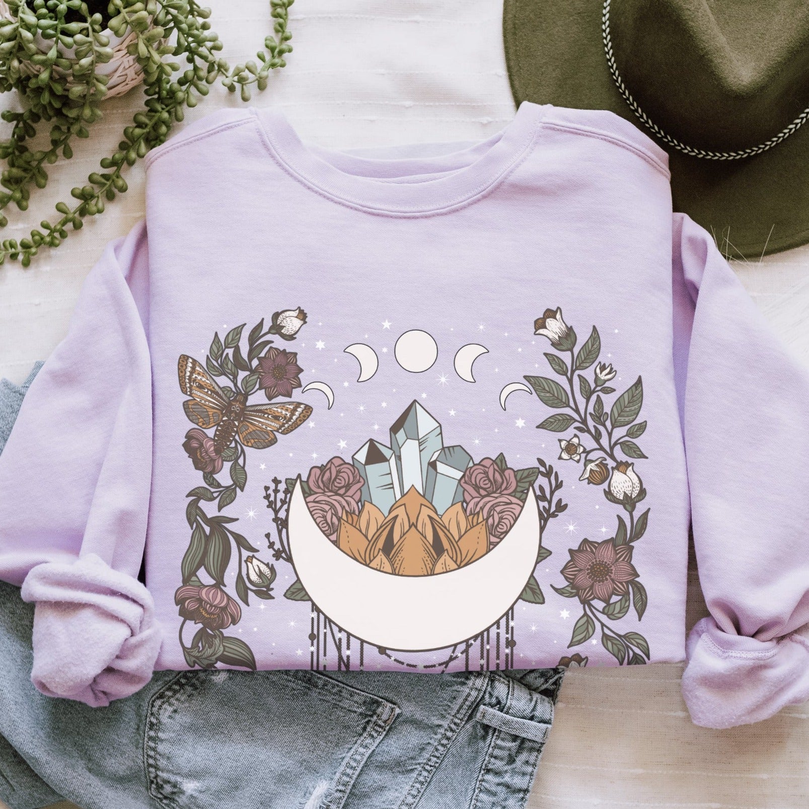 Boho Moon Comfort Colors Sweatshirt - Esdee