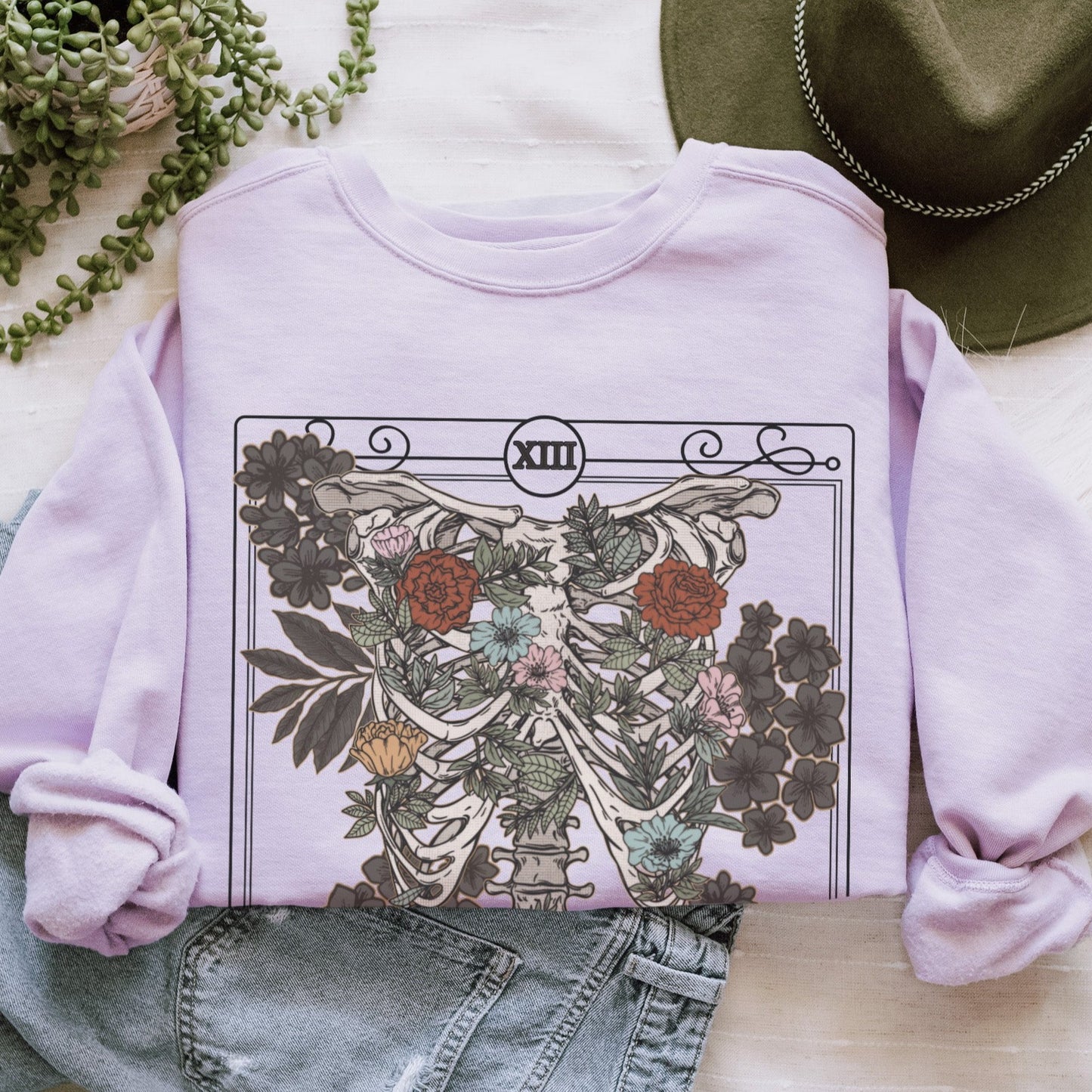 Death Tarot Card Comfort Colors Sweatshirt - Esdee
