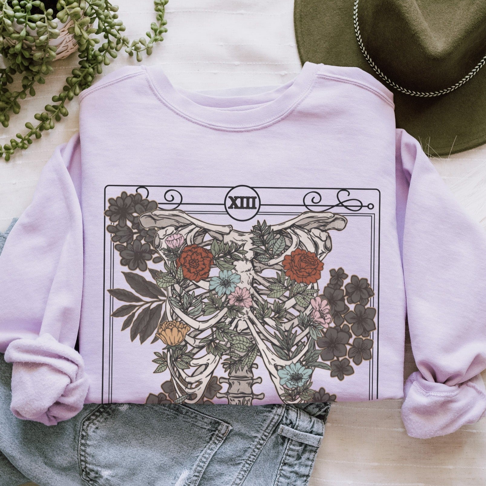 Death Tarot Card Comfort Colors Sweatshirt - Esdee