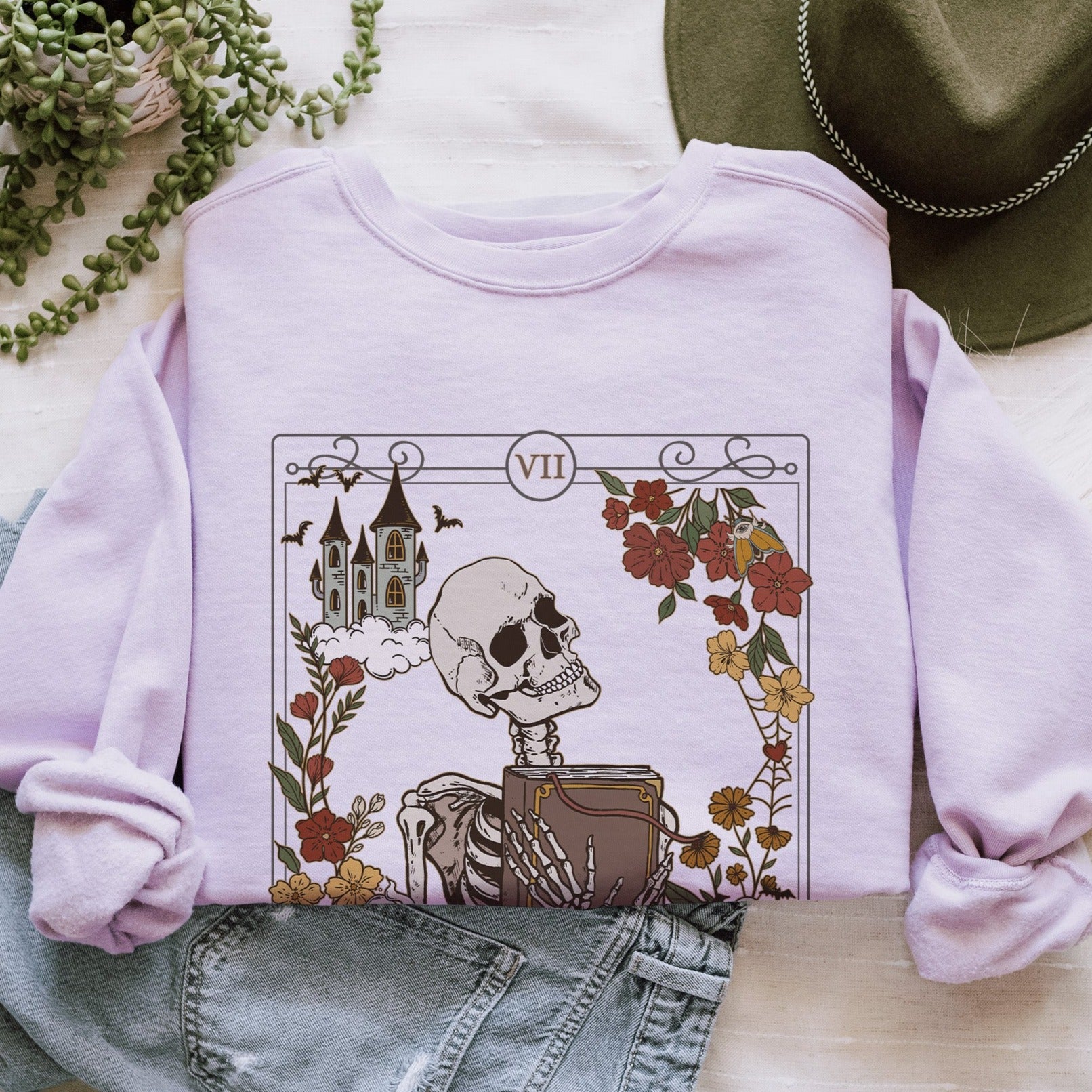The Reader Tarot Card Comfort Colors Sweatshirt - Esdee