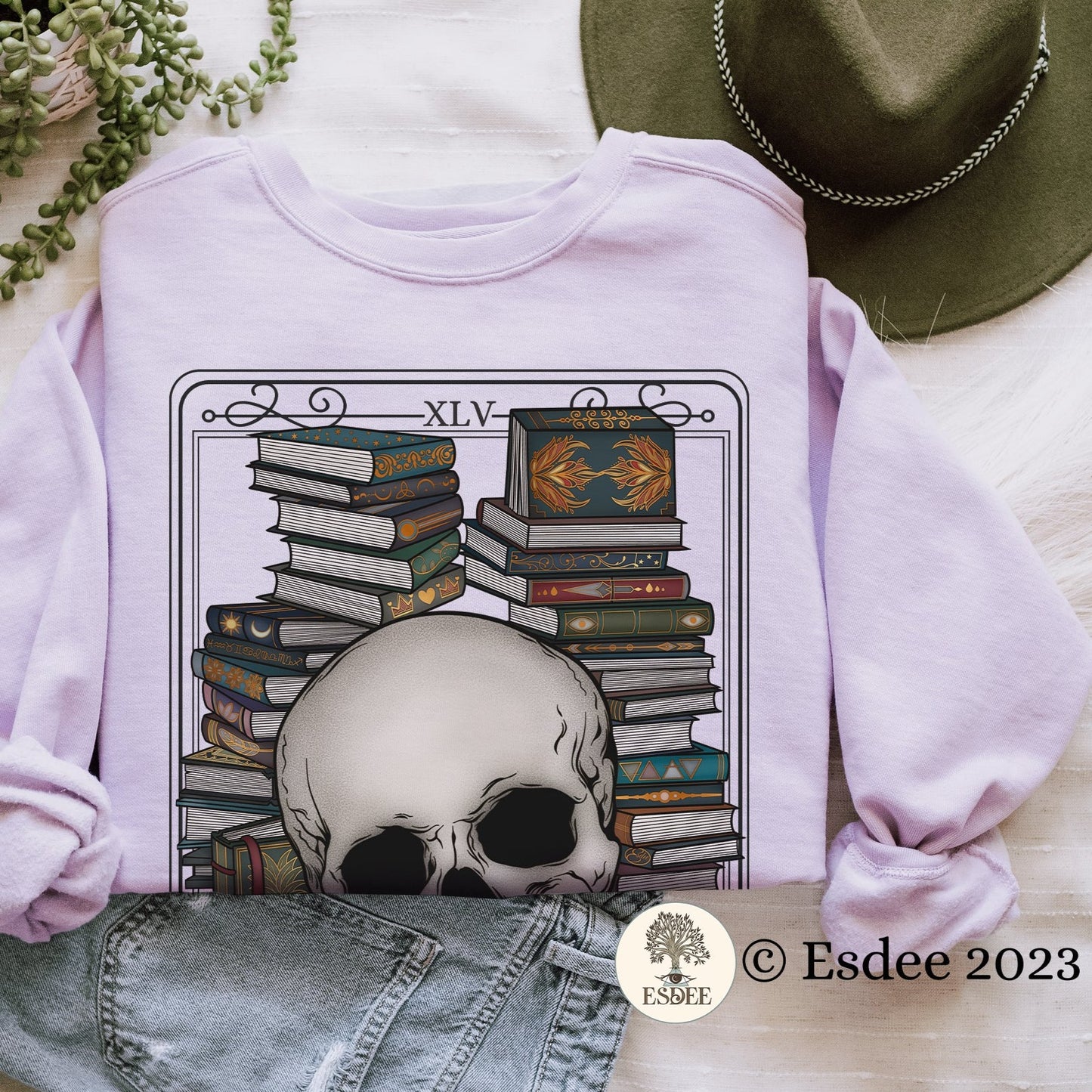 Death By To Be Read Taort Card Comfort Colors Sweatshirt - Esdee