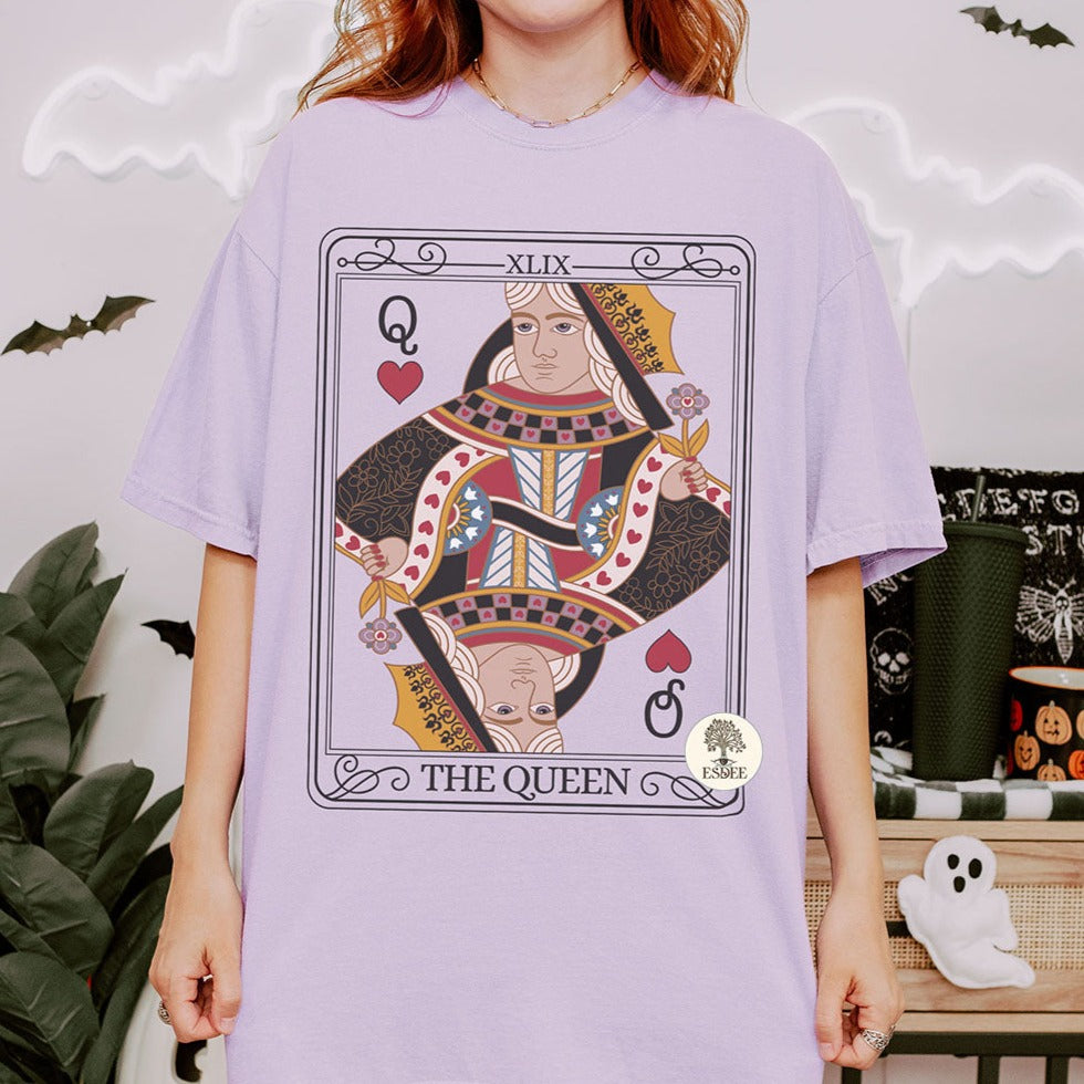 The Queen Tarot Card Comfort Colors TShirt - Esdee