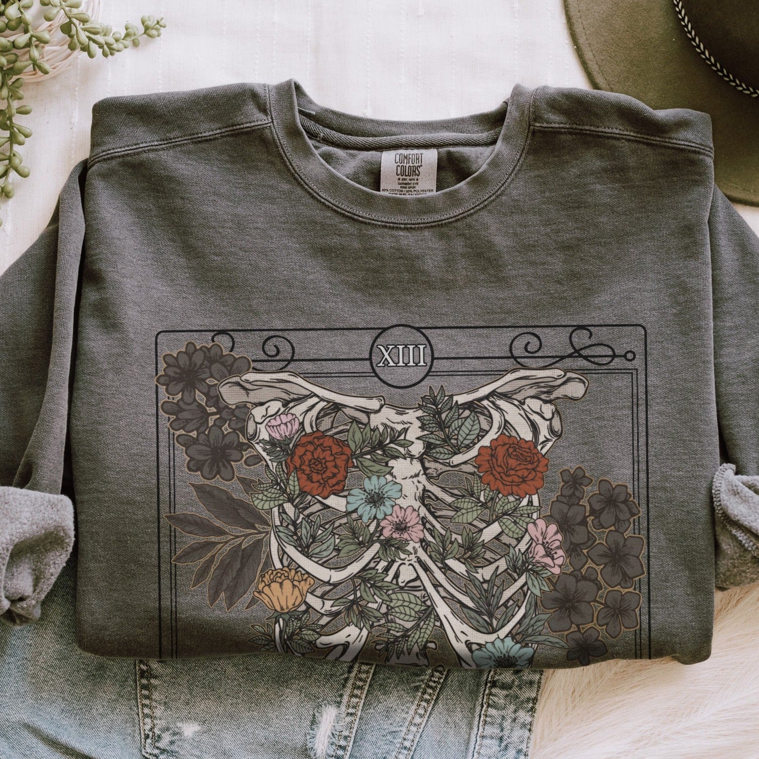 Death Tarot Card Comfort Colors Sweatshirt - Esdee