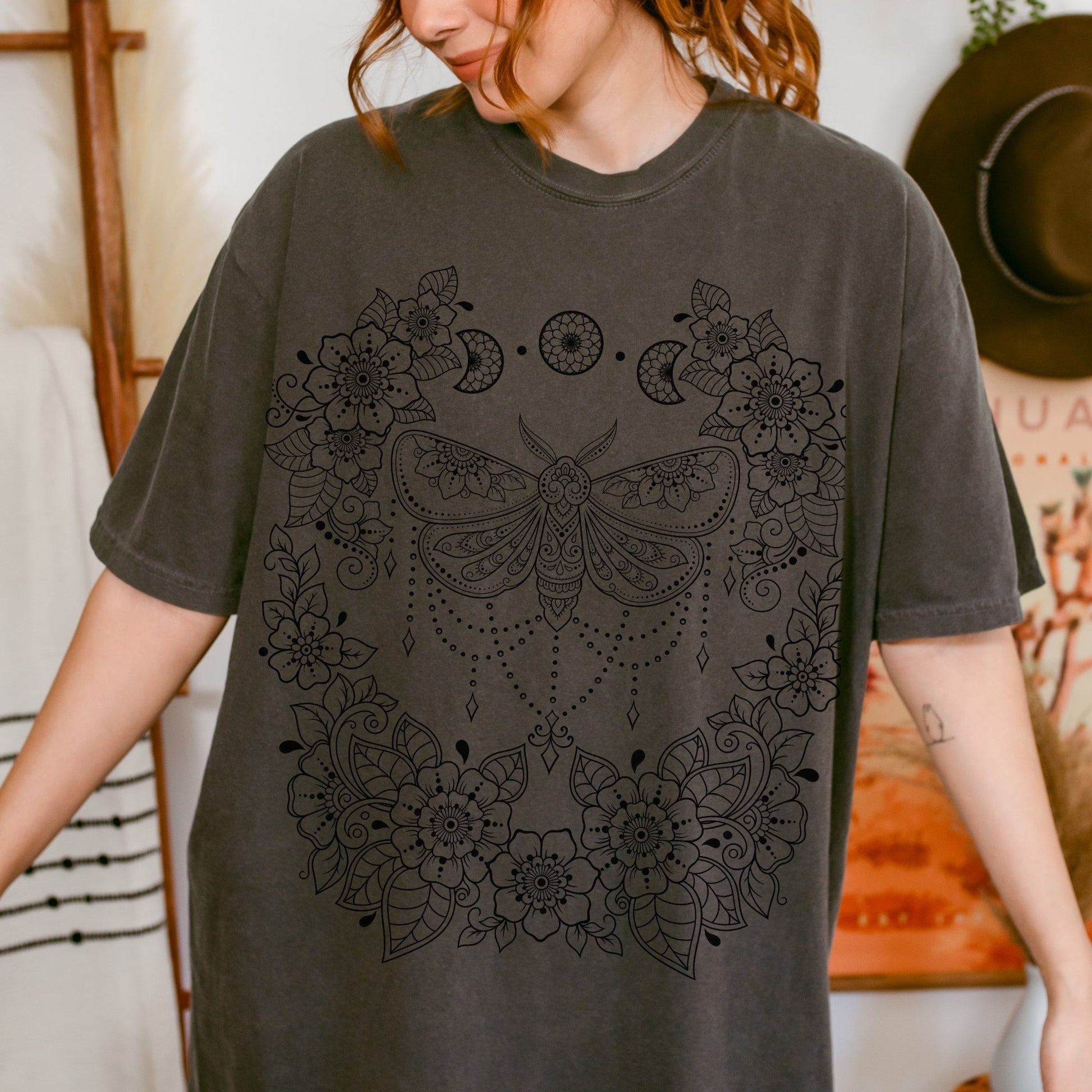 Mehndi Butterfly Comfort Colors TShirt -Esdee