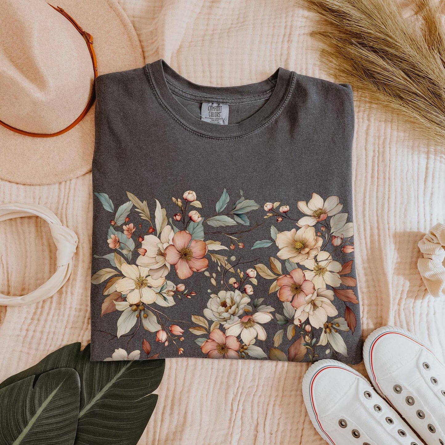 Fall Botanical Comfort Colors TShirt -Esdee