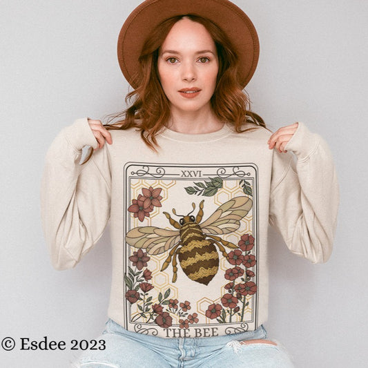 Bee Tarot Card Unisex Crewneck Sweatshirt - Esdee