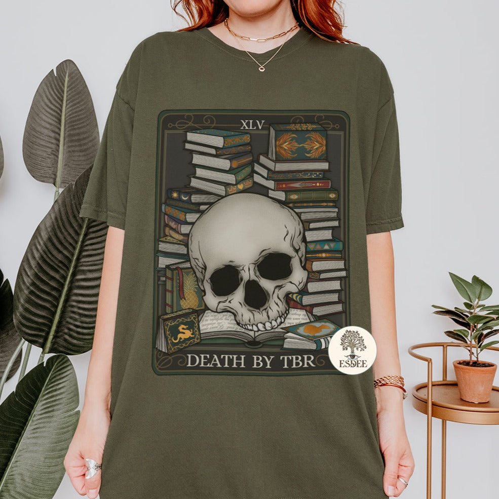 Death by TBR Tarot Card Comfort Colors TShirt - Esdee