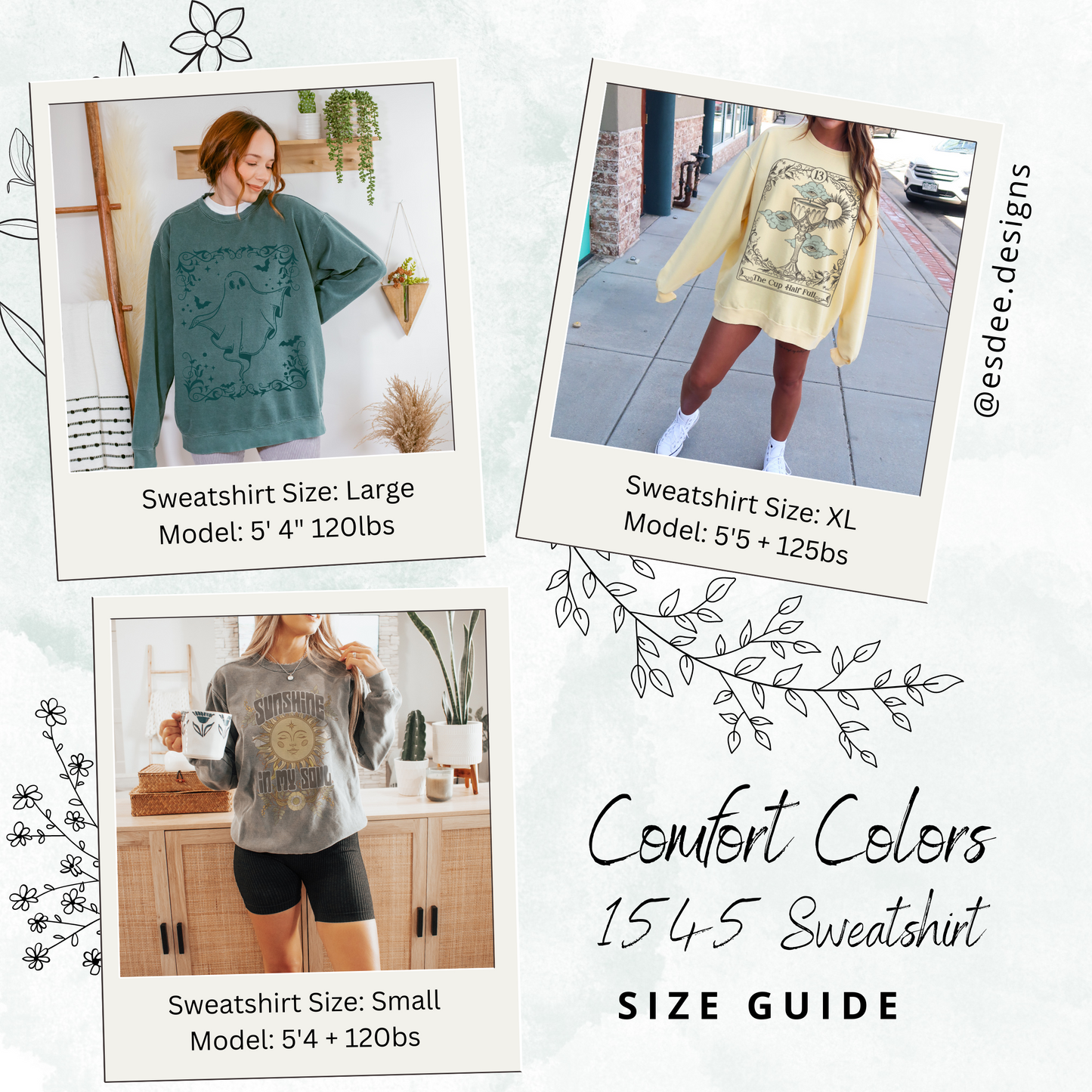 Art Nouveau Black Cat Comfort Colors Sweatshirt
