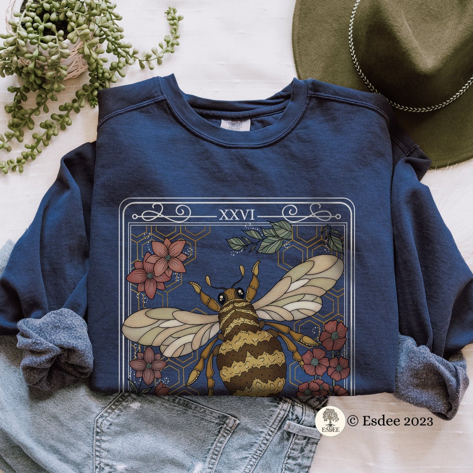 The Bee Tarot Card Comfort Colors Sweatshirt - Esdee