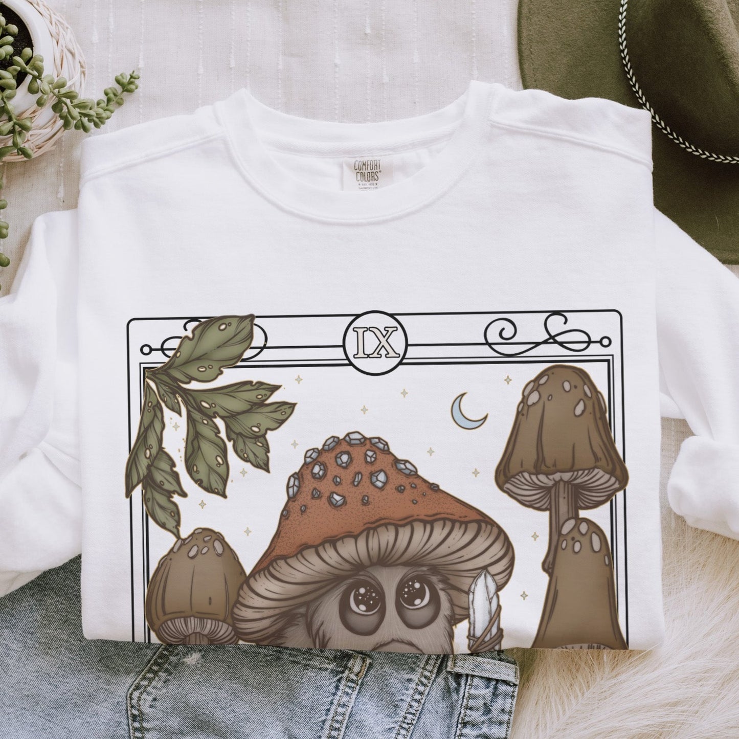 The Hermit Tarot Card Comfort Colors Sweatshirt - Esdee