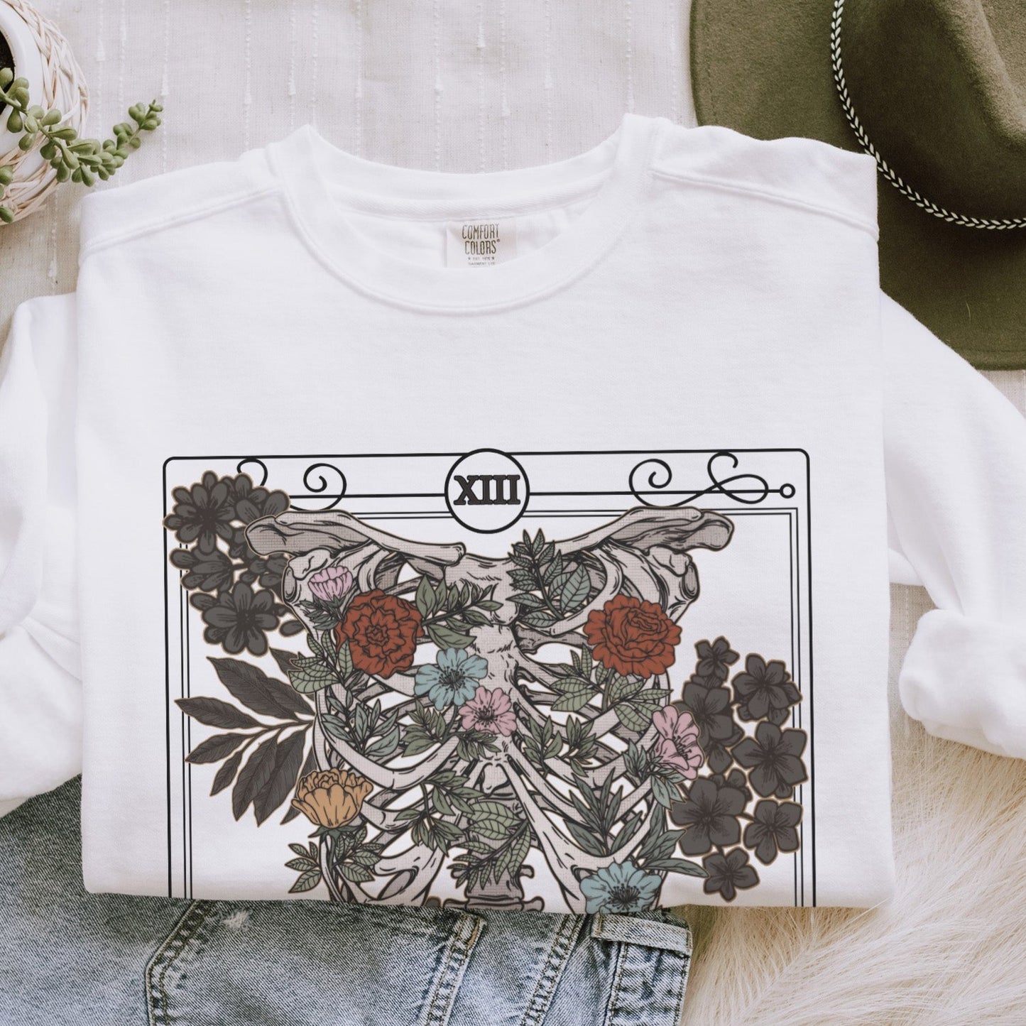 Death Tarot Card Comfort Colors Sweatshirt - Esdee