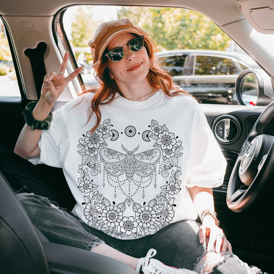 Mehndi Butterfly Comfort Colors TShirt