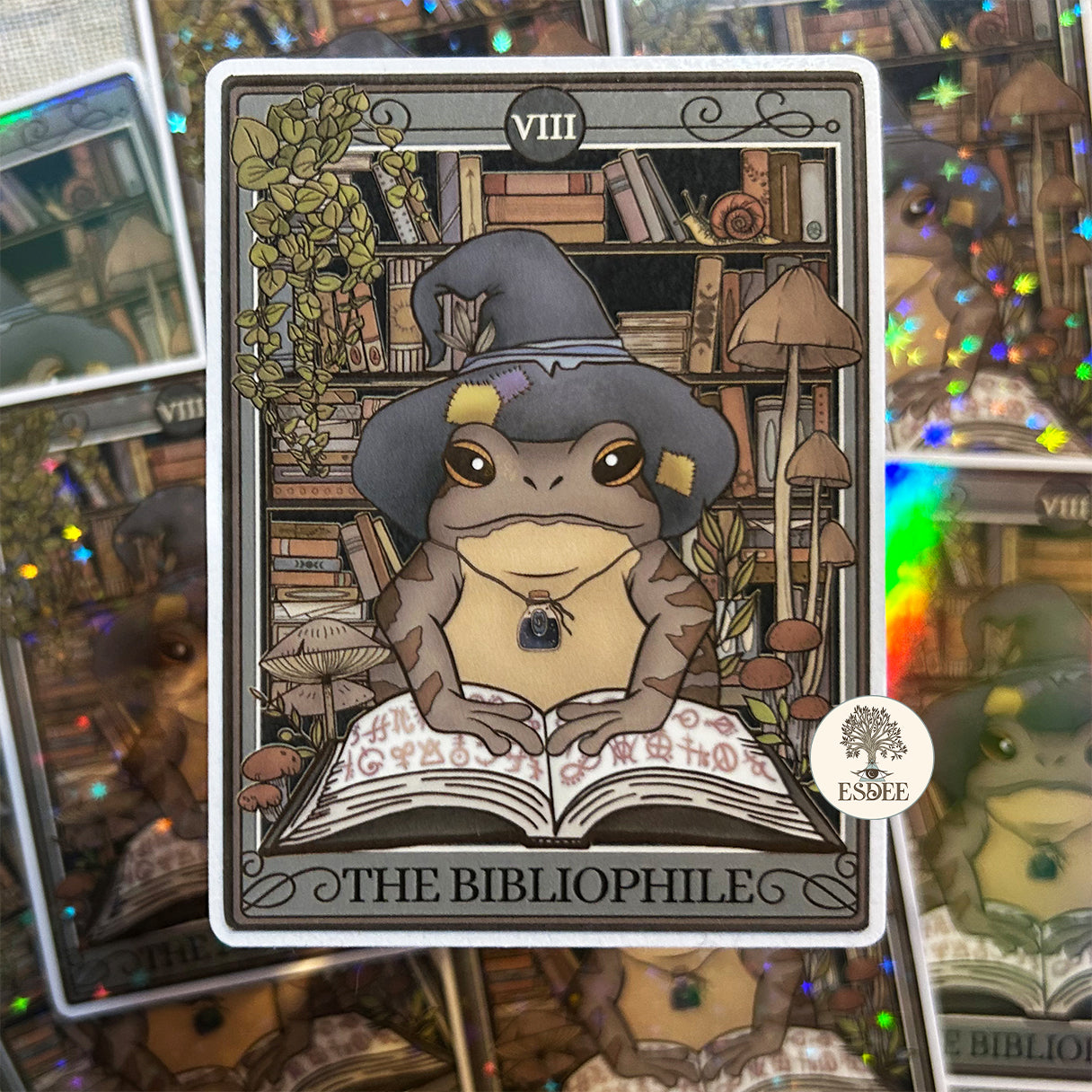 The Bibliophile Tarot Card Sticker - Esdee