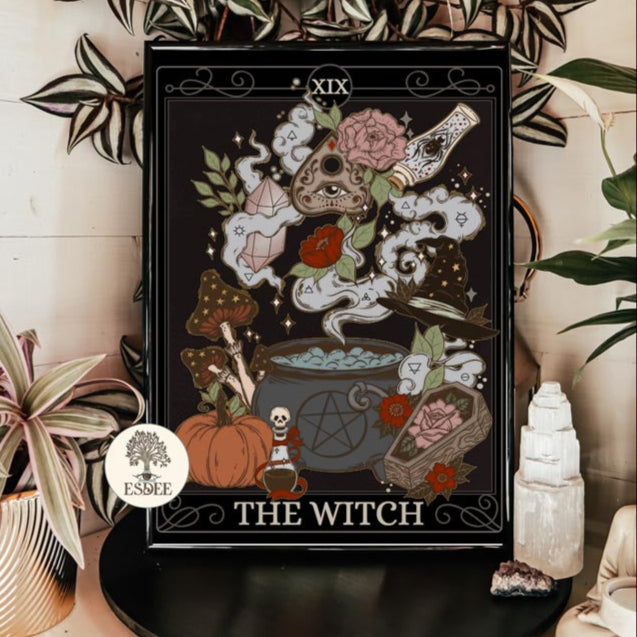The Witch Tarot Card Poster - Esdee