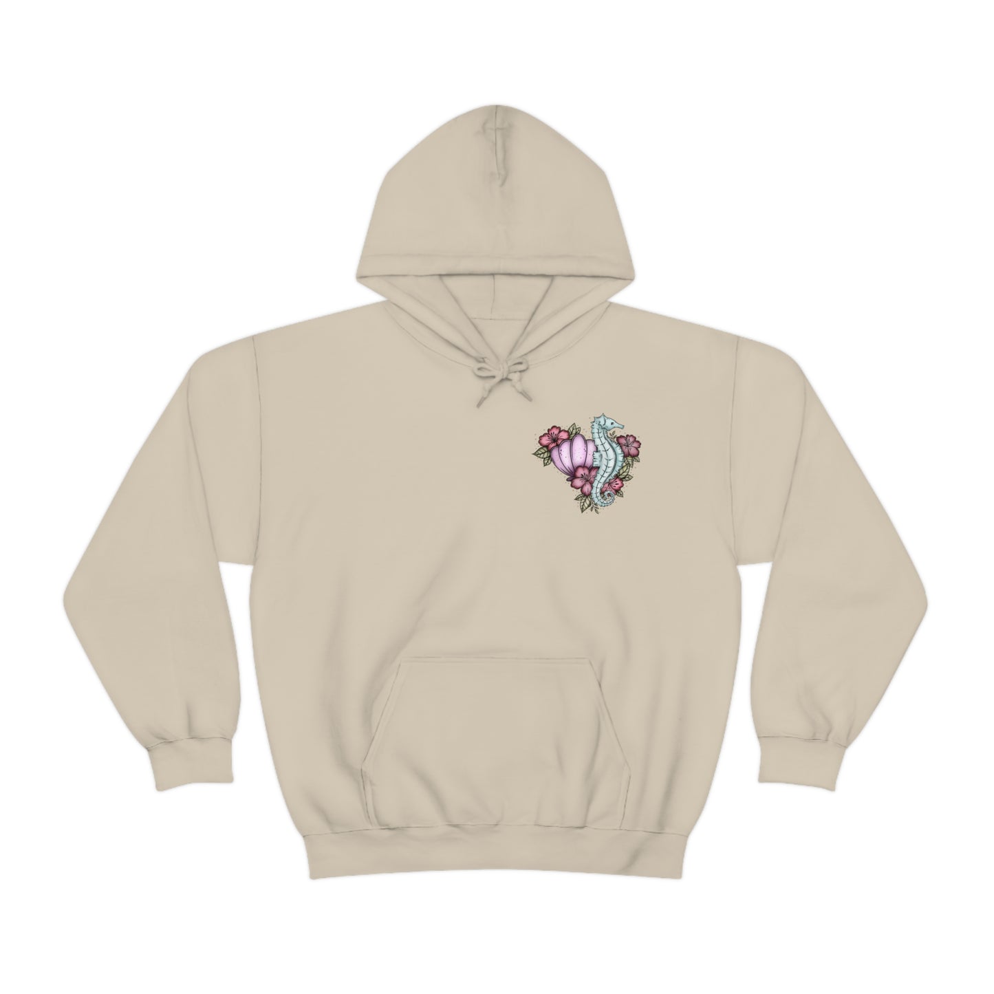 The Seashell Tarot Card Front and Back Hooded Sweatshirt - Esdee
