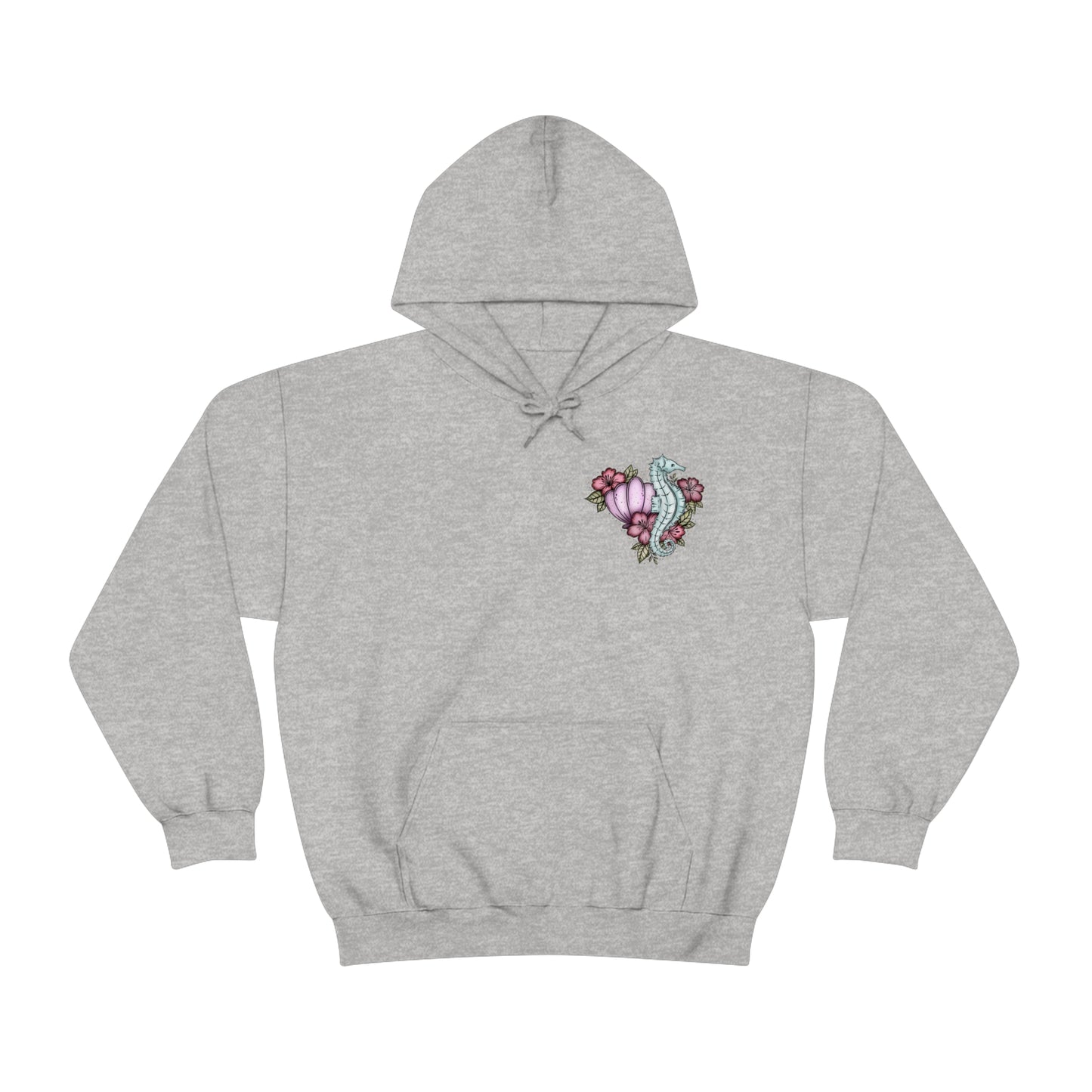 The Seashell Tarot Card Front and Back Hooded Sweatshirt - Esdee