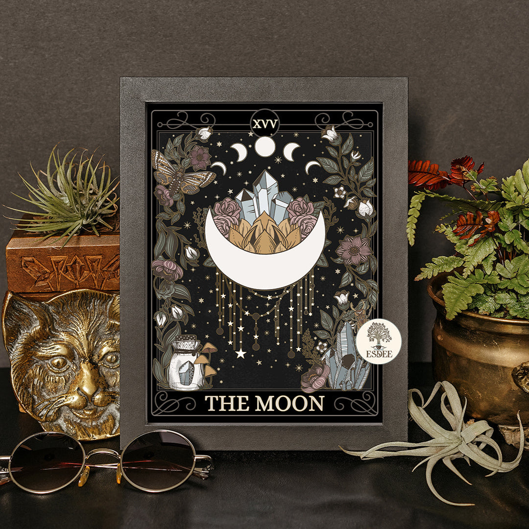 The Moon Tarot Card Poster - Esdee
