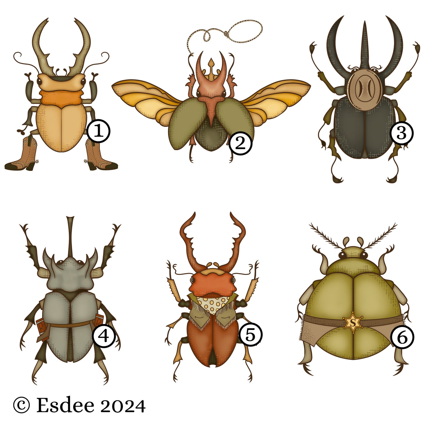 Beetle Boys Die-Cut Stickers