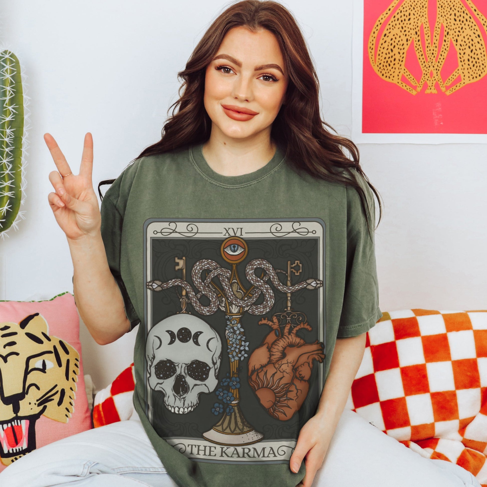 Karma Tarot Card Unisex Comfort Colors T-Shirt -Esdee