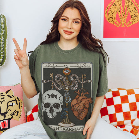 Karma Tarot Card Unisex Comfort Colors T-Shirt -Esdee