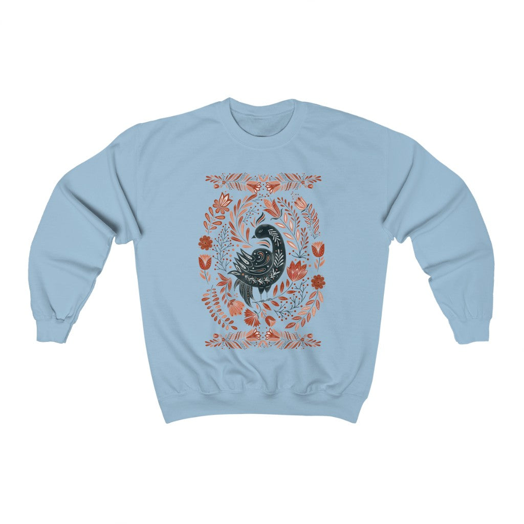 Folk Art Bird Crewneck Sweatshirt - Esdee