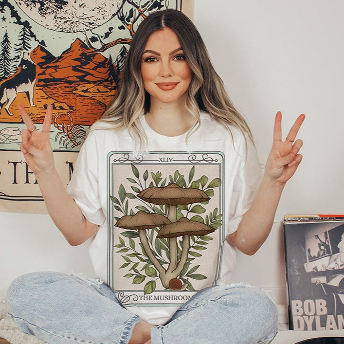The Mushroom Tarot Card T-Shirt Esdee