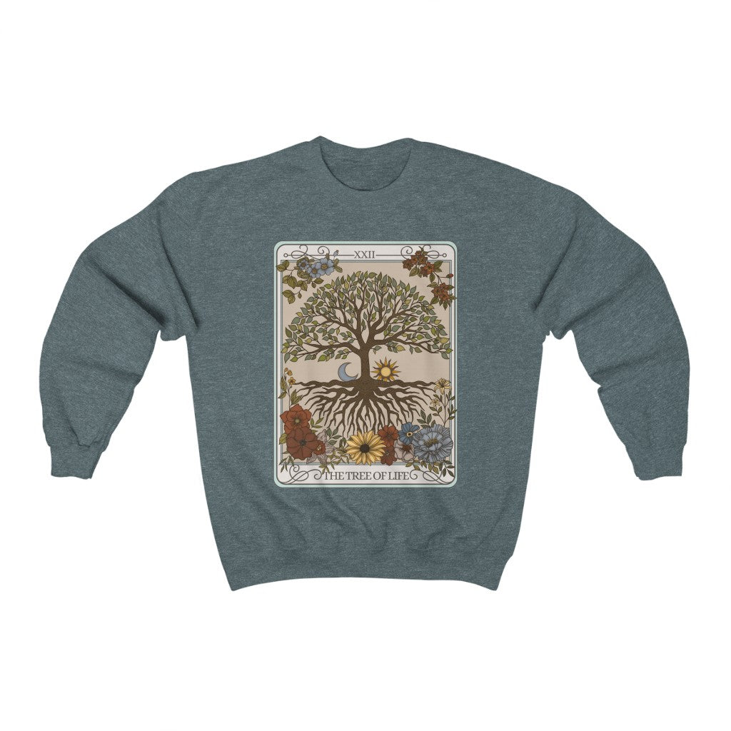 The Tree of Life Tarot Card Crewneck Sweatshirt Esdee