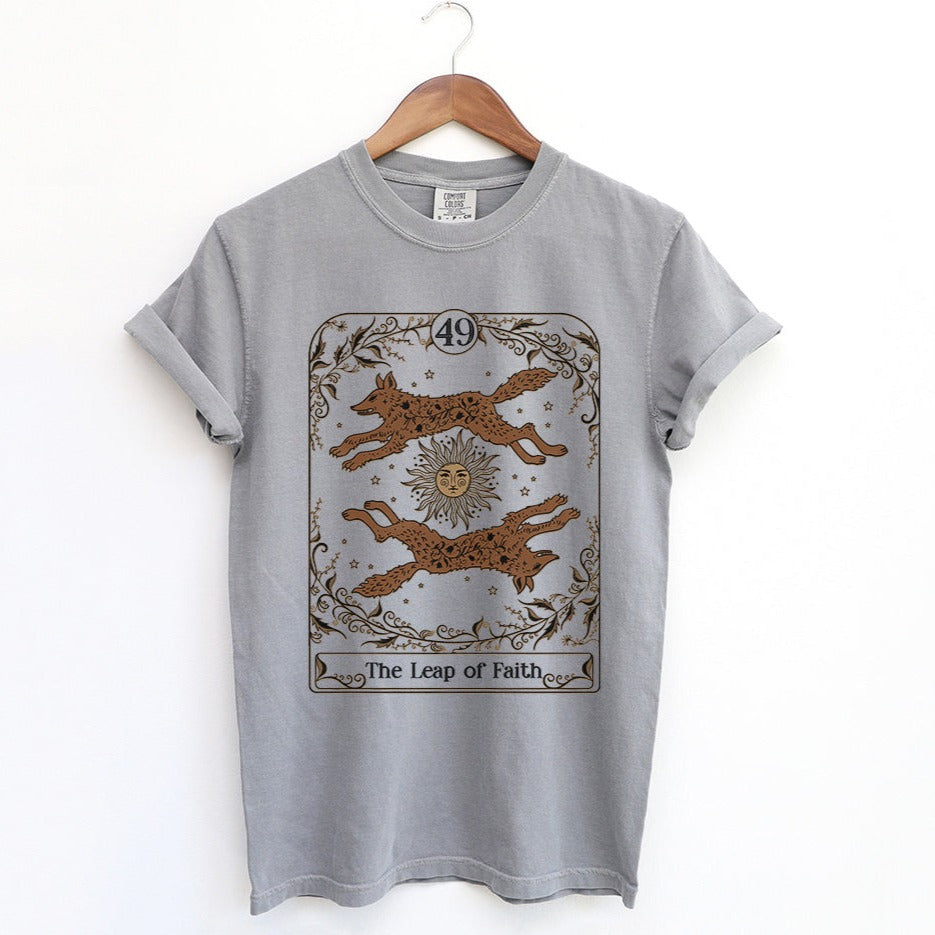 The Leap of Faith Ad Meliora Custom Tarot Card Unisex TShirt