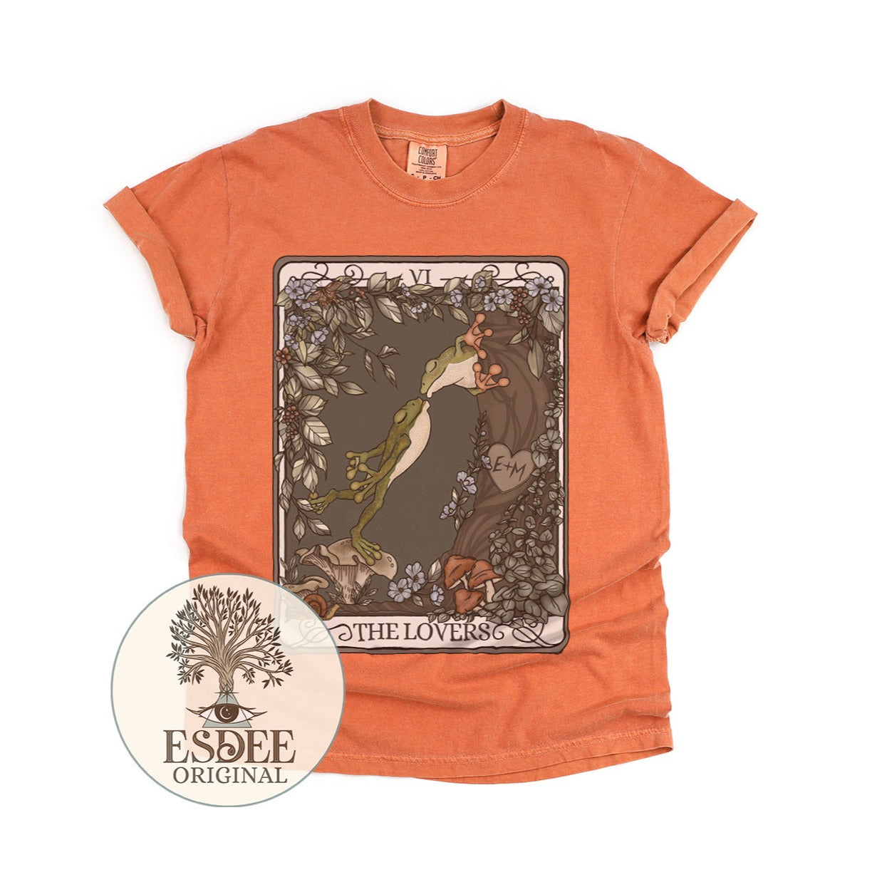 The Lovers Frog Tarot Card Unisex Comfort Colors T-shirt - Esdee