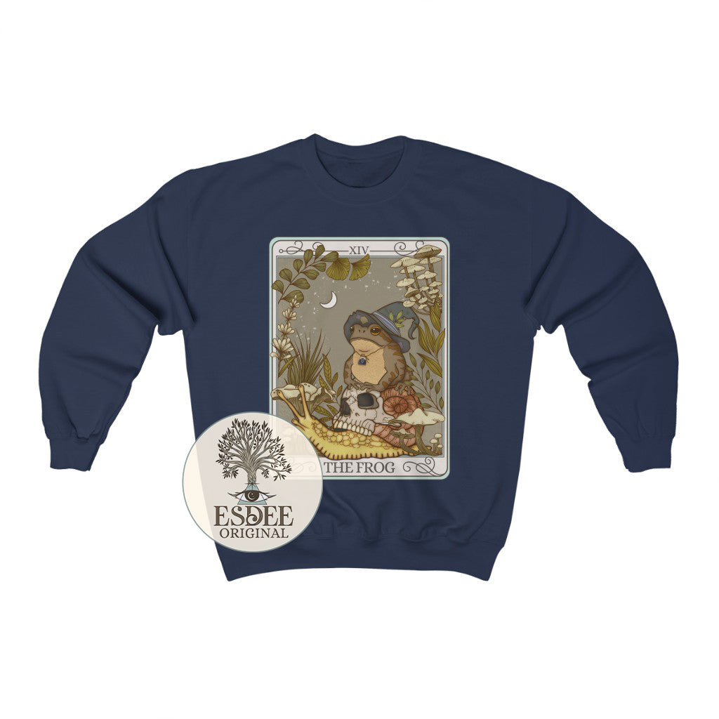 Frog Tarot Card Crewneck Gildan Sweatshirt