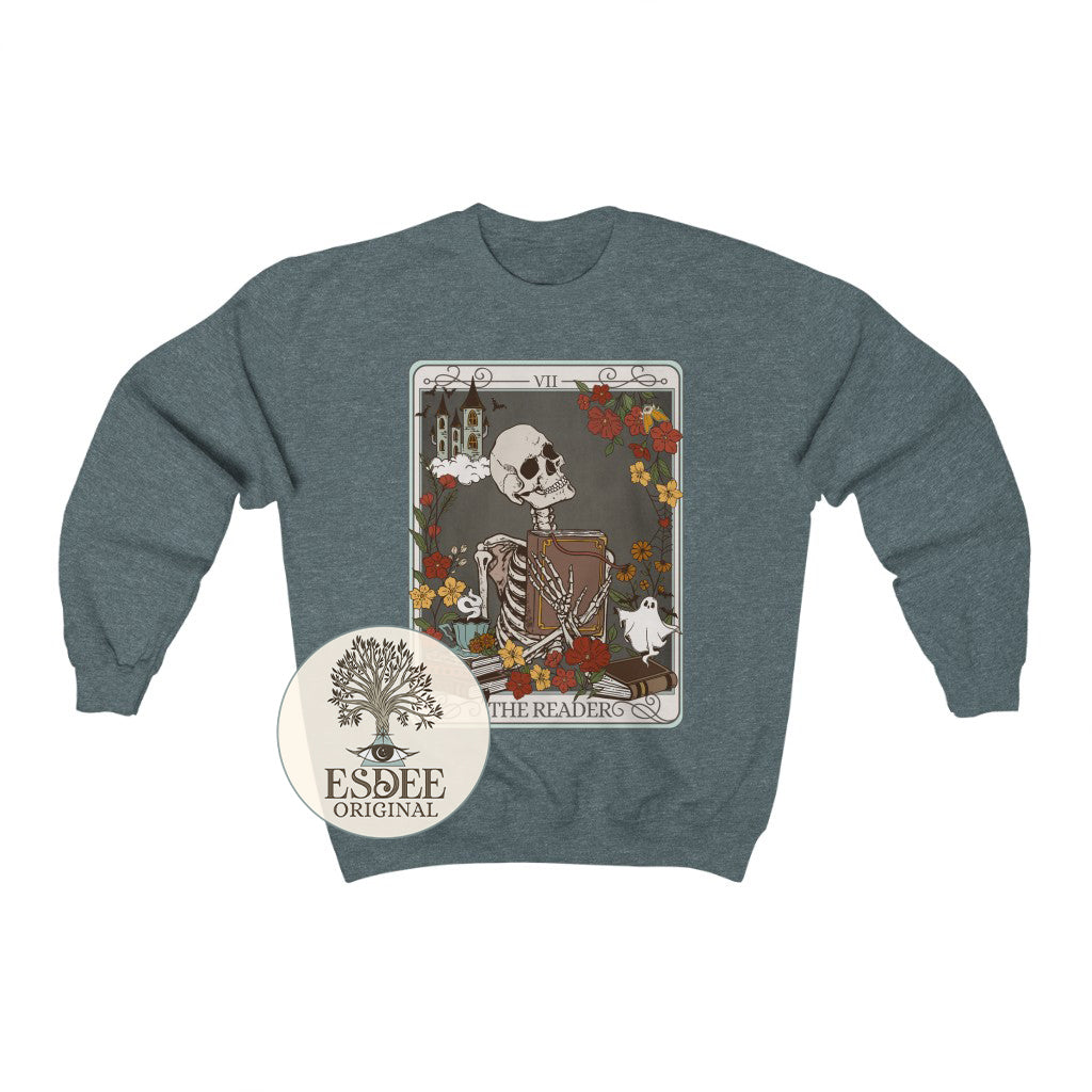 The Reader Tarot Card Crewneck Gildan Sweatshirt