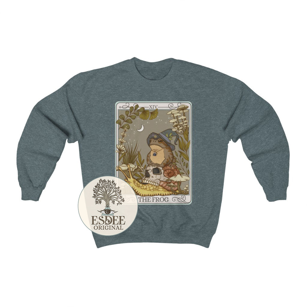 Frog Tarot Card Crewneck Gildan Sweatshirt