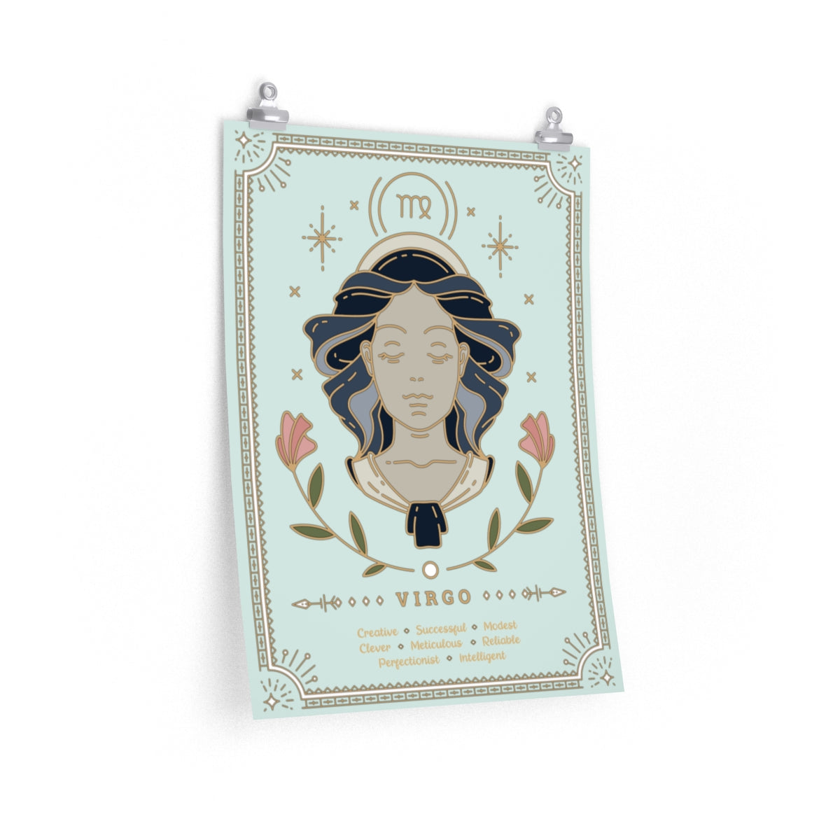Virgo Vintage Zodiac Sign Poster Art Print Esdee