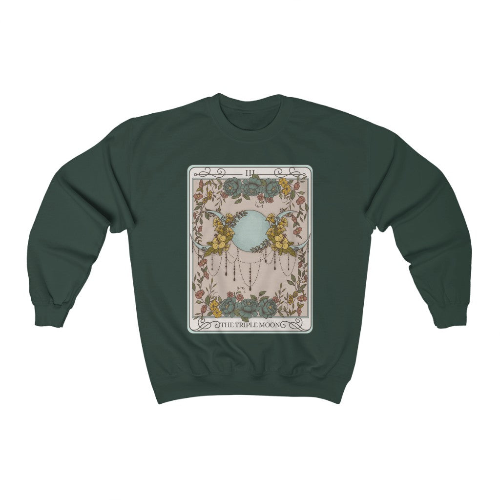 The Triple Moon Tarot Card Crewneck Sweatshirt Esdee