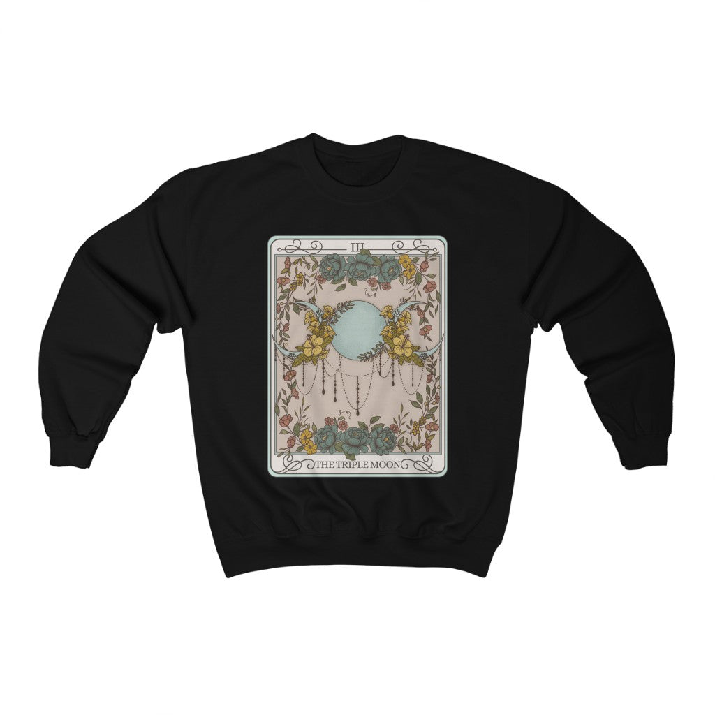 The Triple Moon Tarot Card Crewneck Sweatshirt Esdee