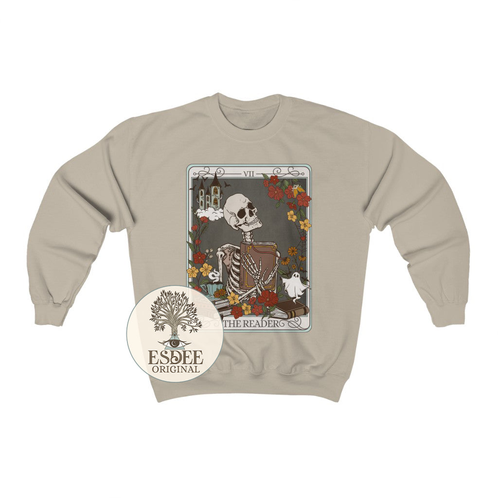 The Reader Tarot Card Crewneck Gildan Sweatshirt