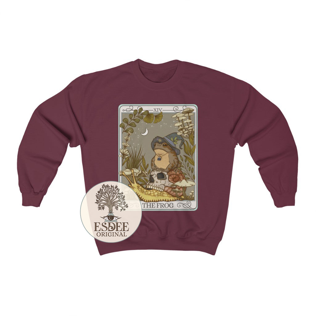 Frog Tarot Card Crewneck Gildan Sweatshirt