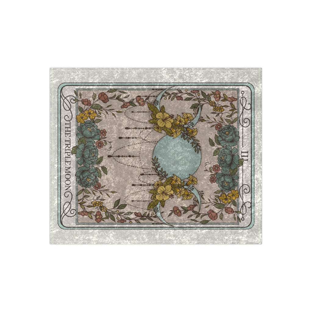 The Triple Moon Tarot Card Crushed Velvet Blanket