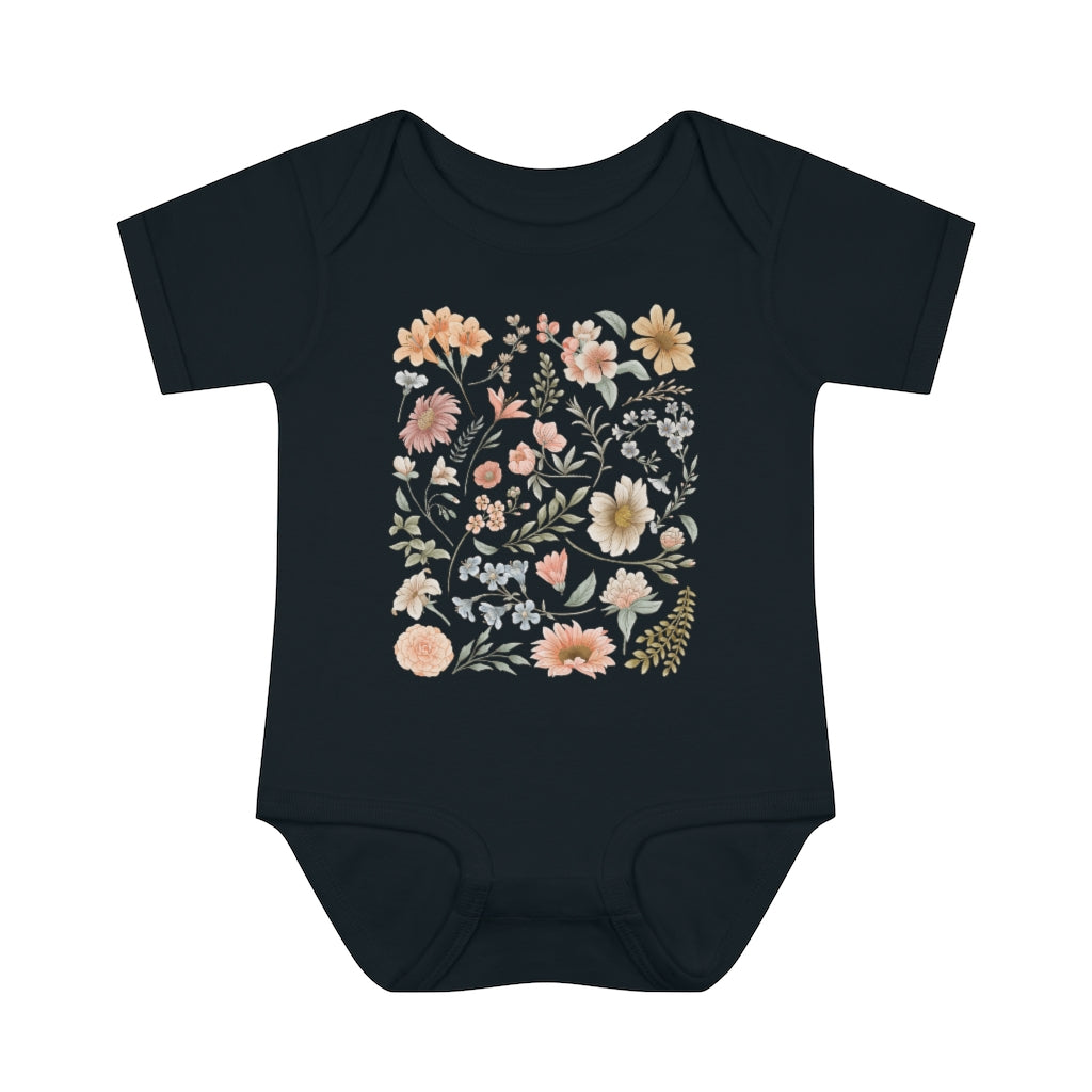 Pretty Botanical Infant Baby Bodysuit - Esdee