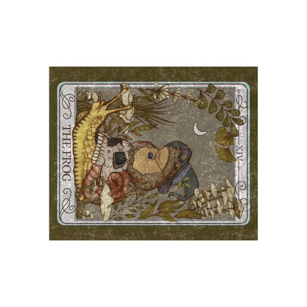 The Frog Tarot Card Crushed Velvet Blanket - Esdee