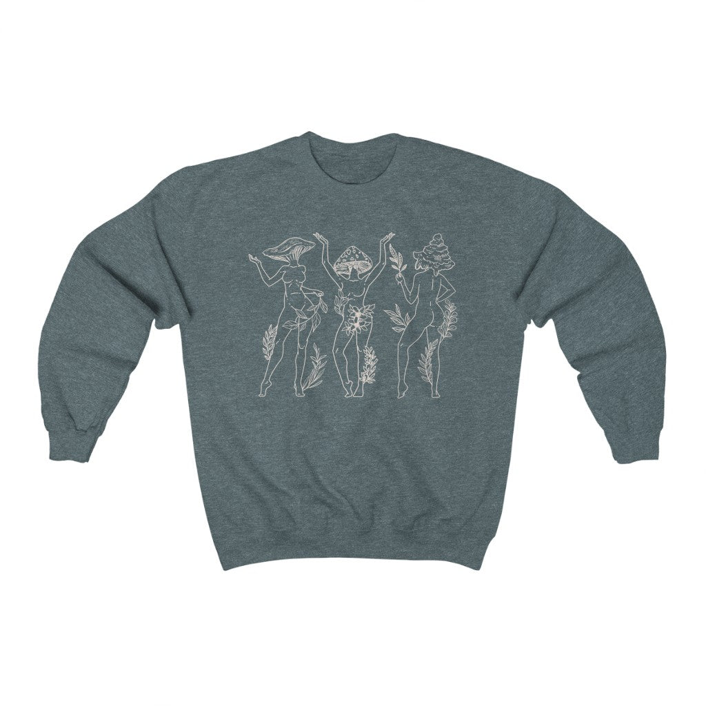 Mushroom Ladies Line Crewneck Sweatshirt - Esdee