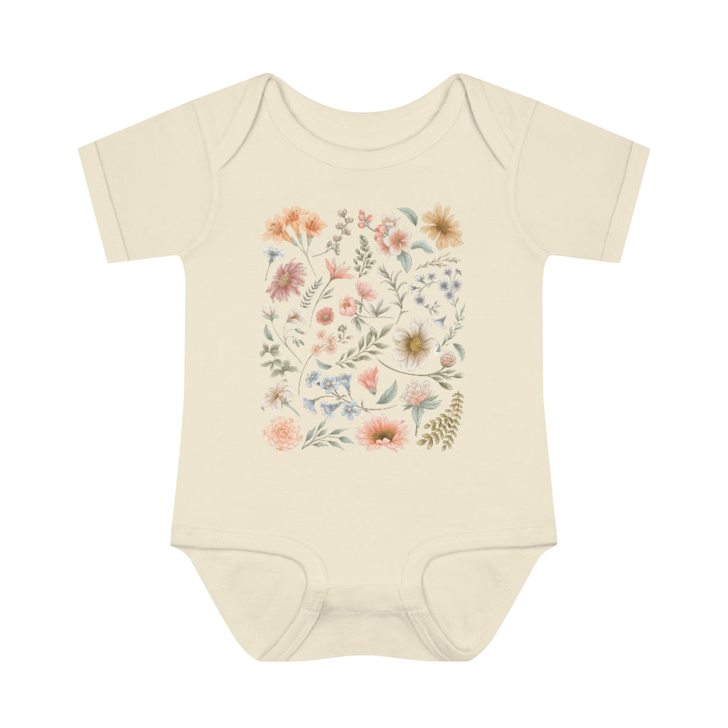 Pretty Botanical Infant Baby Bodysuit - Esdee