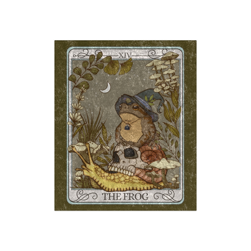 The Frog Tarot Card Crushed Velvet Blanket