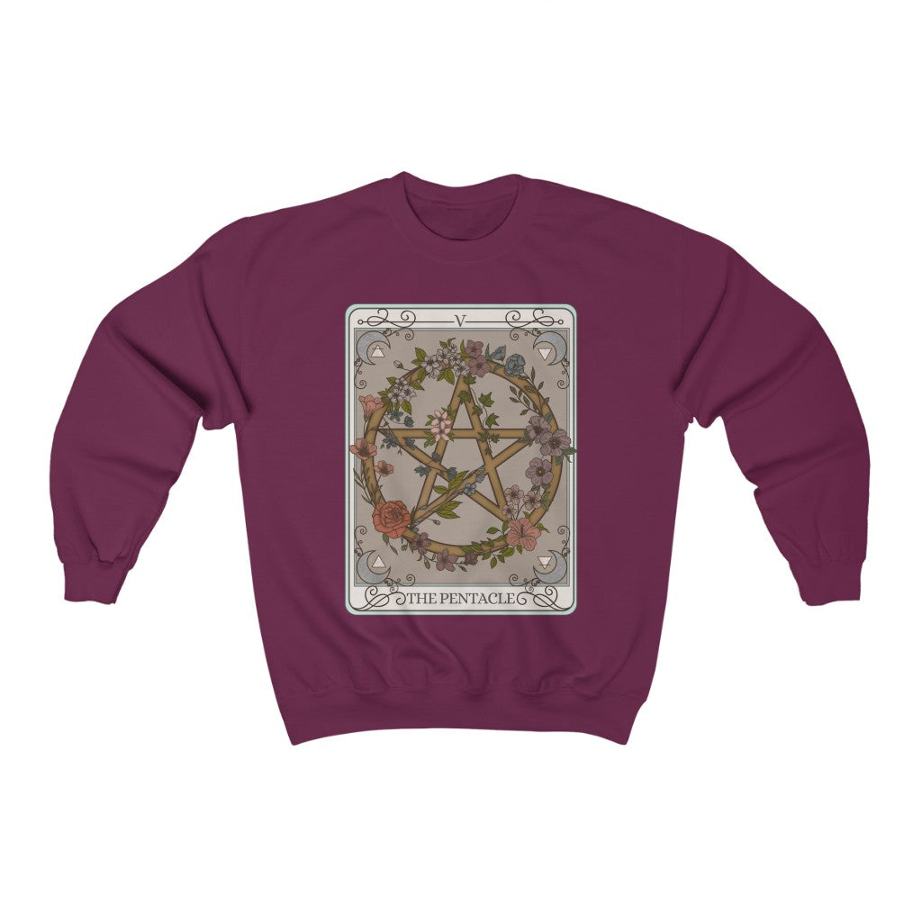 The Pentacle Tarot Card Crewneck Sweatshirt Esdee