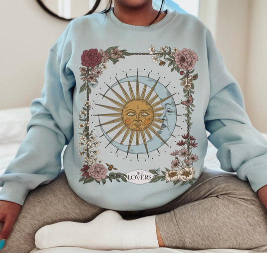 The Lovers Tarot Card Crewneck Sweatshirt Esdee