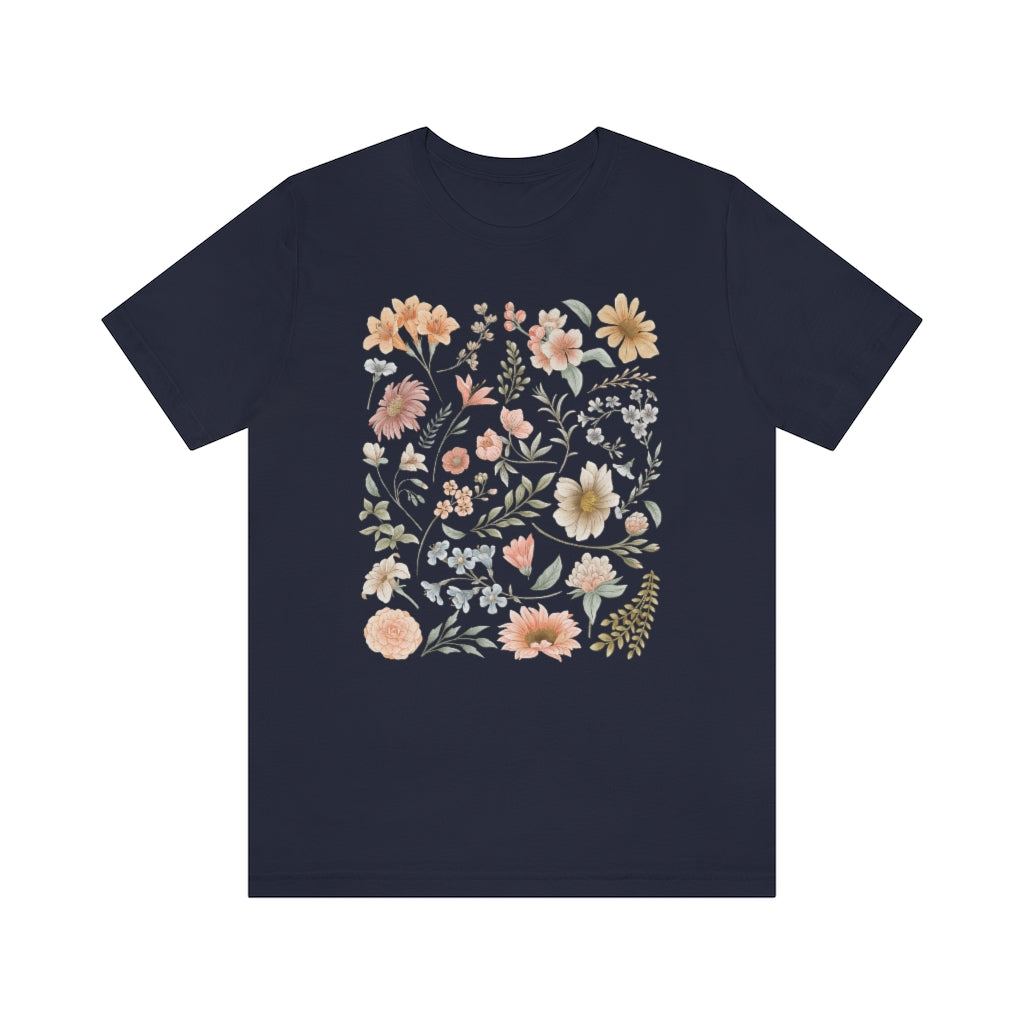 Pastel Floral Unisex Short Sleeve Tee - Esdee