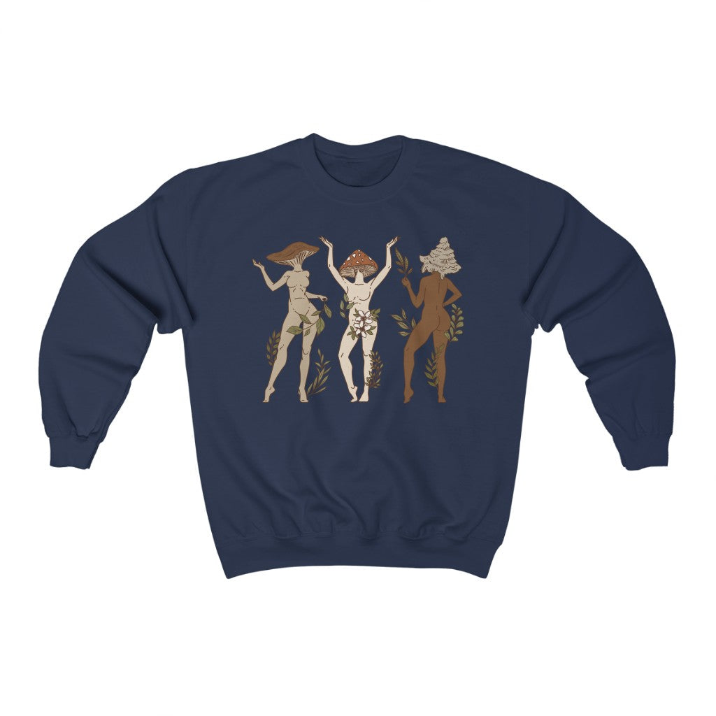 Mushroom Ladies Color Crewneck Sweatshirt - Esdee
