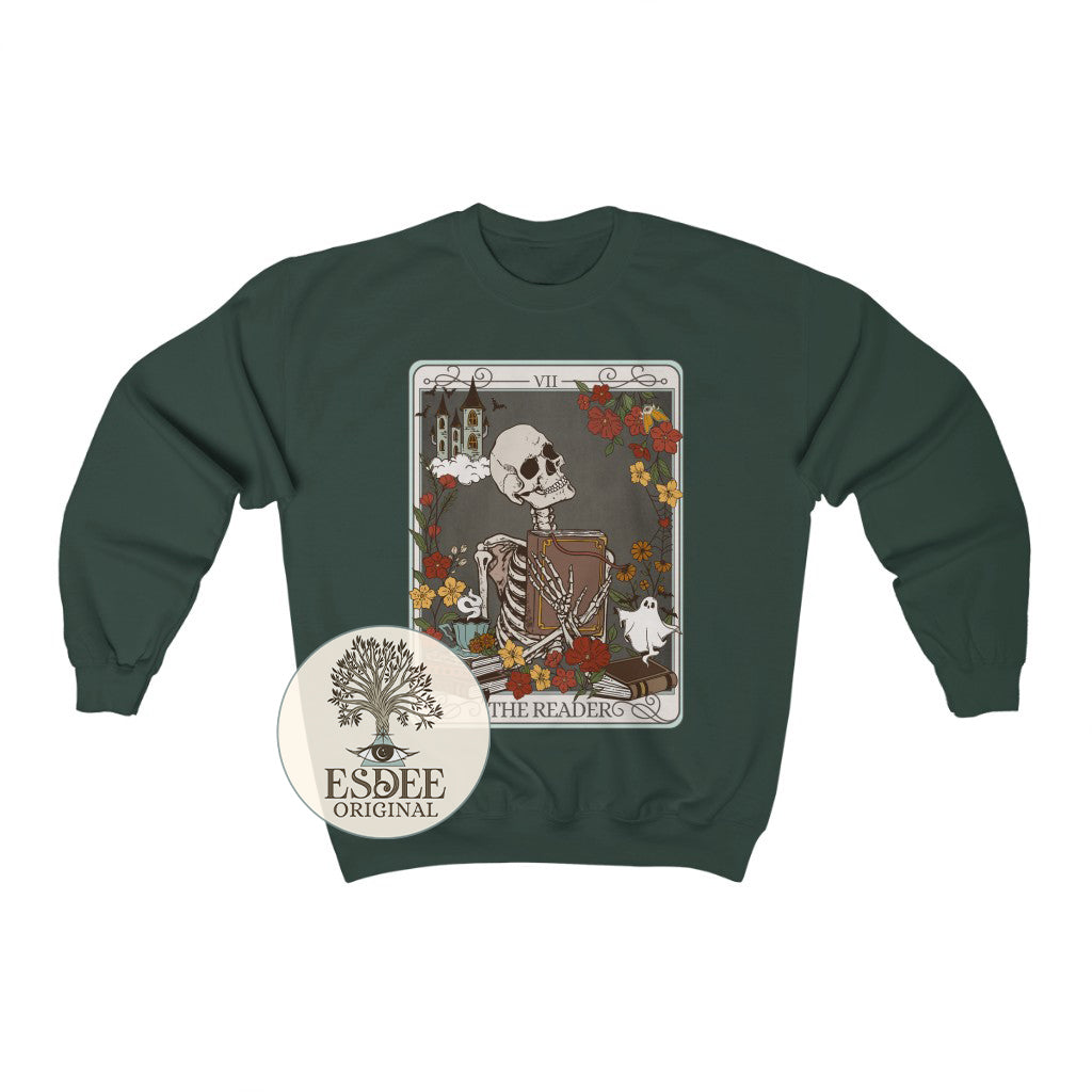 The Reader Tarot Card Crewneck Gildan Sweatshirt