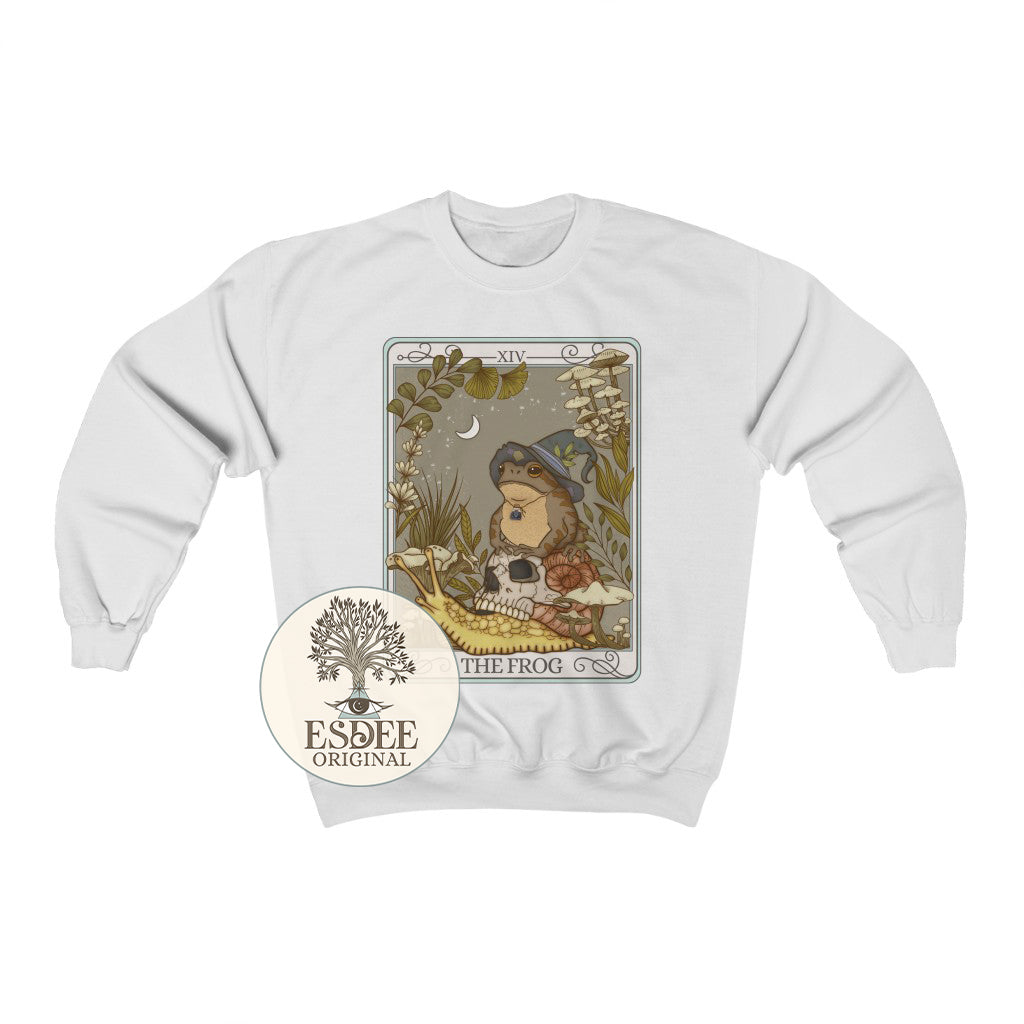 Frog Tarot Card Crewneck Gildan Sweatshirt